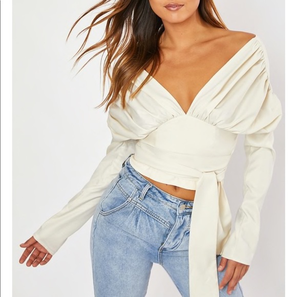 LORNA LUXE 'MADAME ROYALE' PUFF SLEEVE TOP NWT - Picture 2 of 8